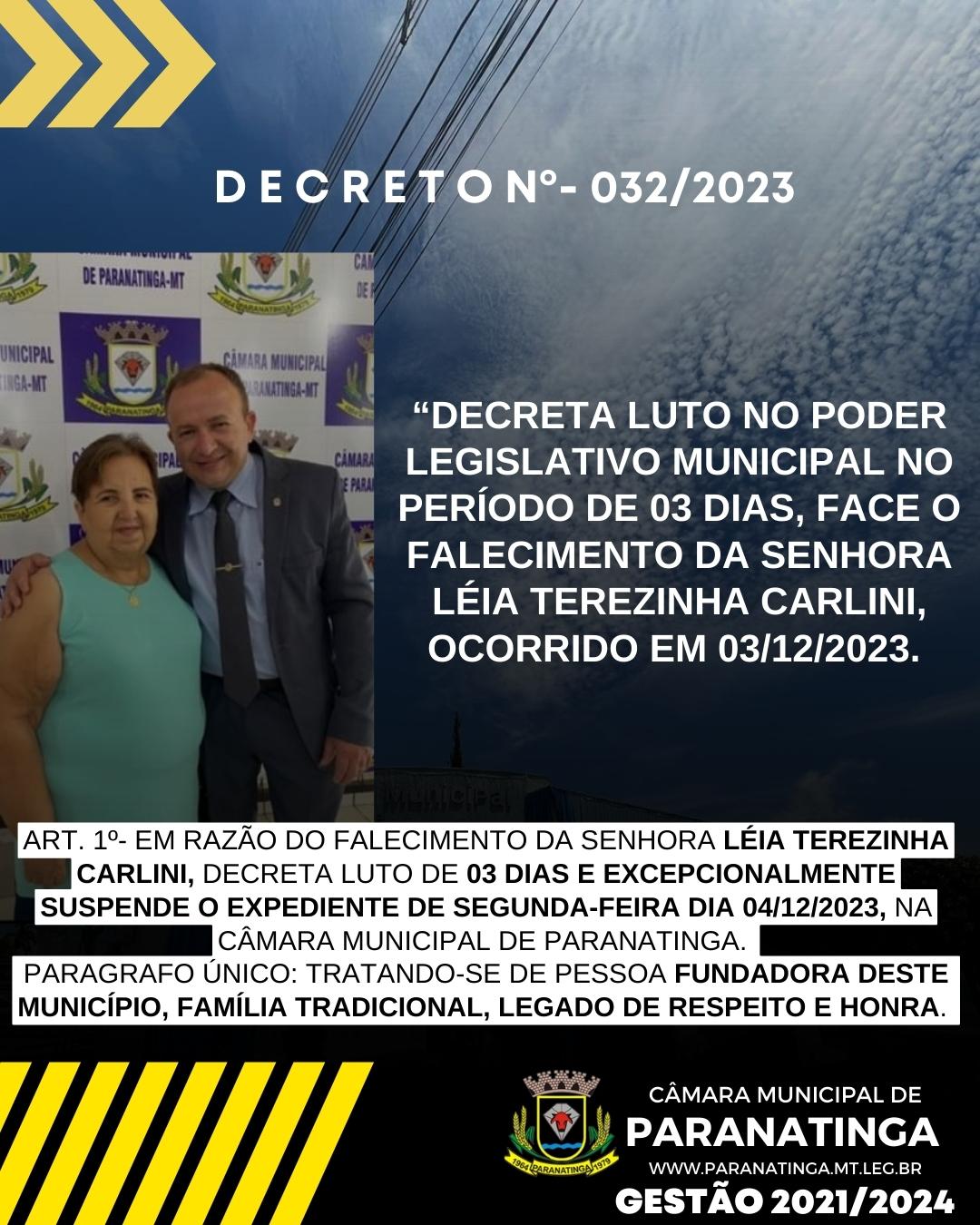 D E C R E T O Nº- 032/2023