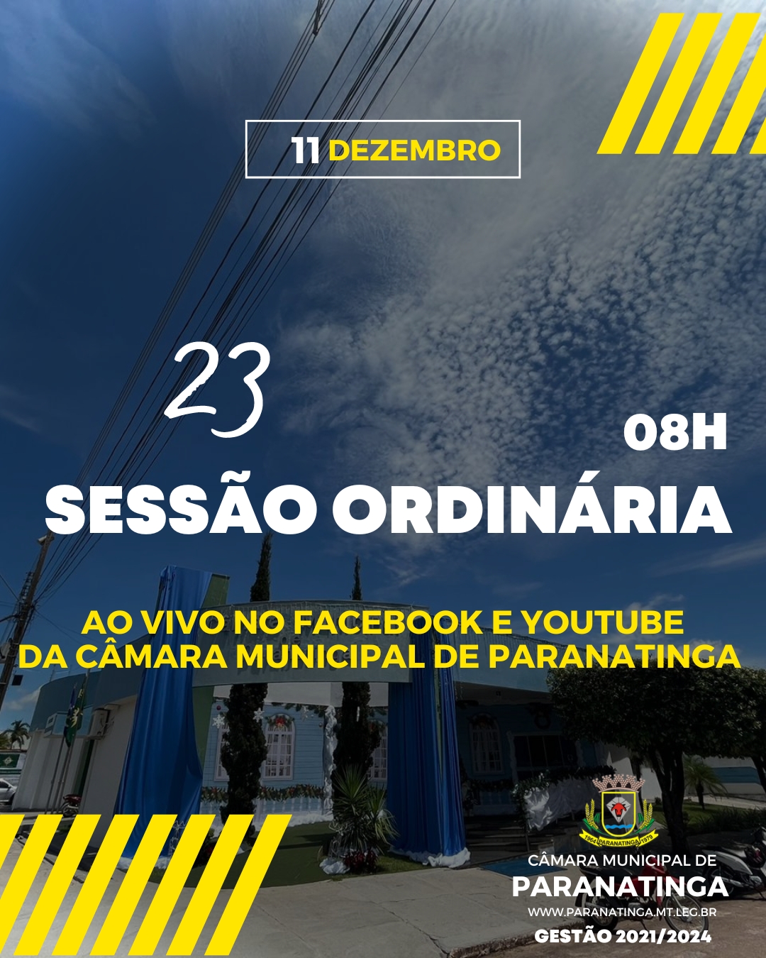 PUBLICAÇÃO DA PAUTA DA 23ª SESSÃO ORDINÁRIA DE 11 DE DEZEMBRO DE 2023