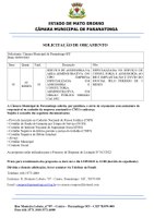 SOLICITAÇÃO DE ORÇAMENTO - DISPENSA DE LICITAÇÃO Nº013/2022